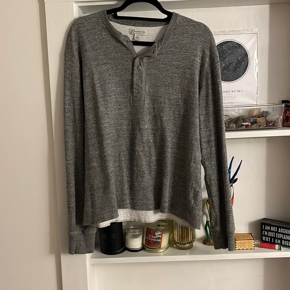 J. Crew Other - JCrew “Knit Goods” long sleeve button up Henley